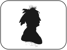 Mihšihkinaahkwa was a key Myaamia leader during the Mihši-maalhsa Wars. This silhouette was reportedly made of Mihšihkinaahkwa at some point during the 1790s. The only verified portrait of Mihšihkinaahkwa was destroyed when the White House was burned by the British in 1814.