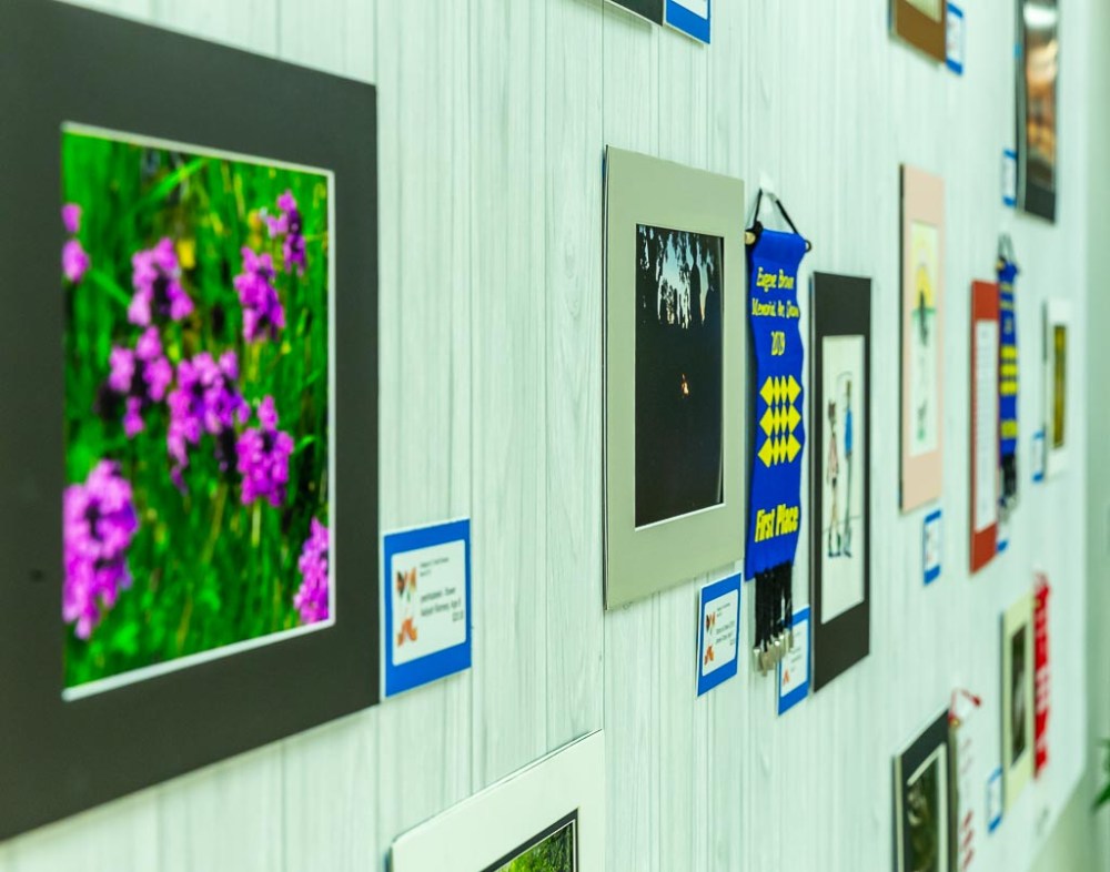 Artwork on display as part of the 2019 Eugene Brown Memorial Art Show.