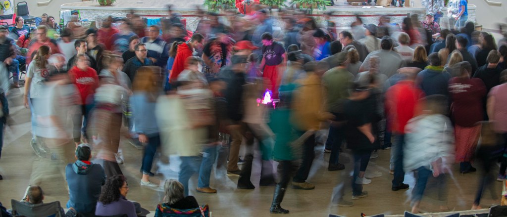 Participants of a stomp dance