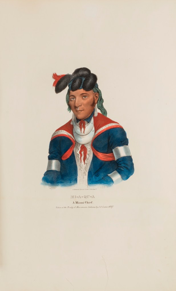 A portrait of Maayaahkwia by J.O. Lewis