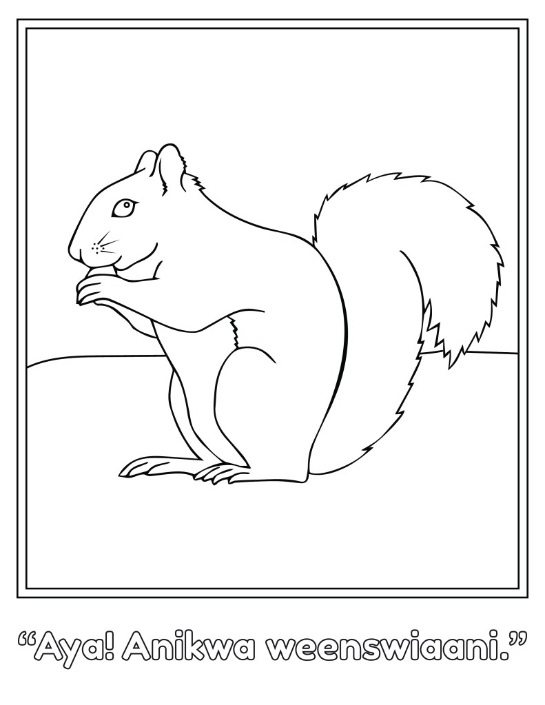 anikwa coloring page illustrated by Alyse Capaccio