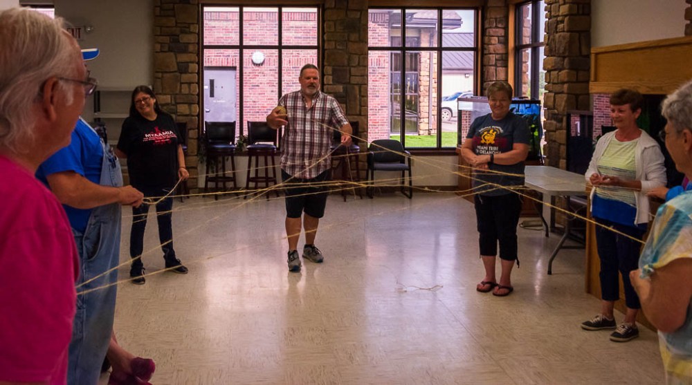 Participants of the 2019 Adult Summer Experience program participating in an introduction activity
