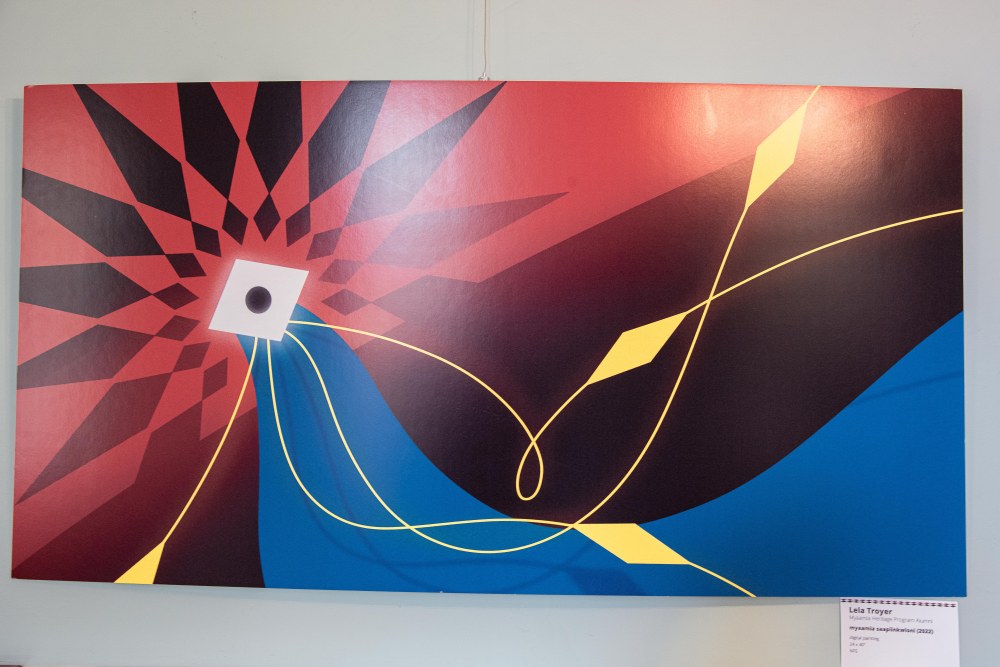 Canvas with diamond design