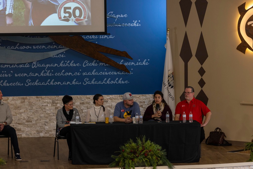 Myaamia community members during a panel discussion