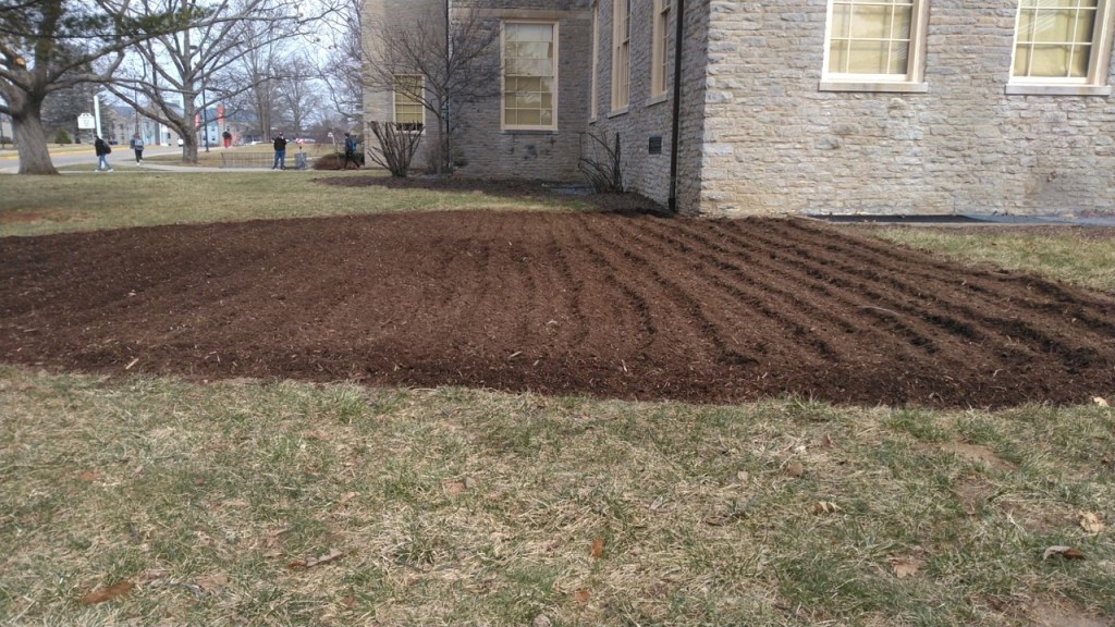 Tilled soil is ready for planting in the spring