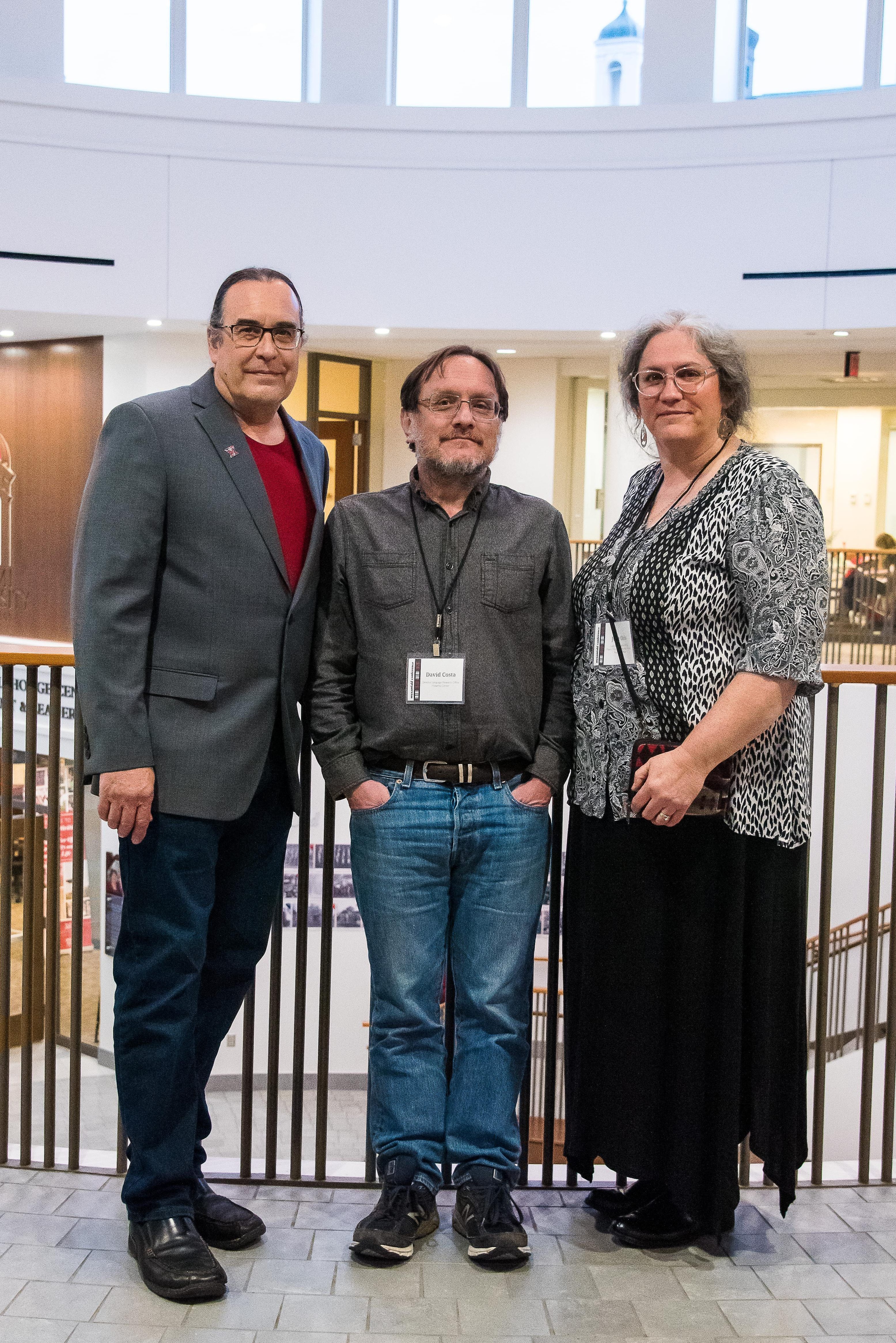 Posing for a group photo at Miami University