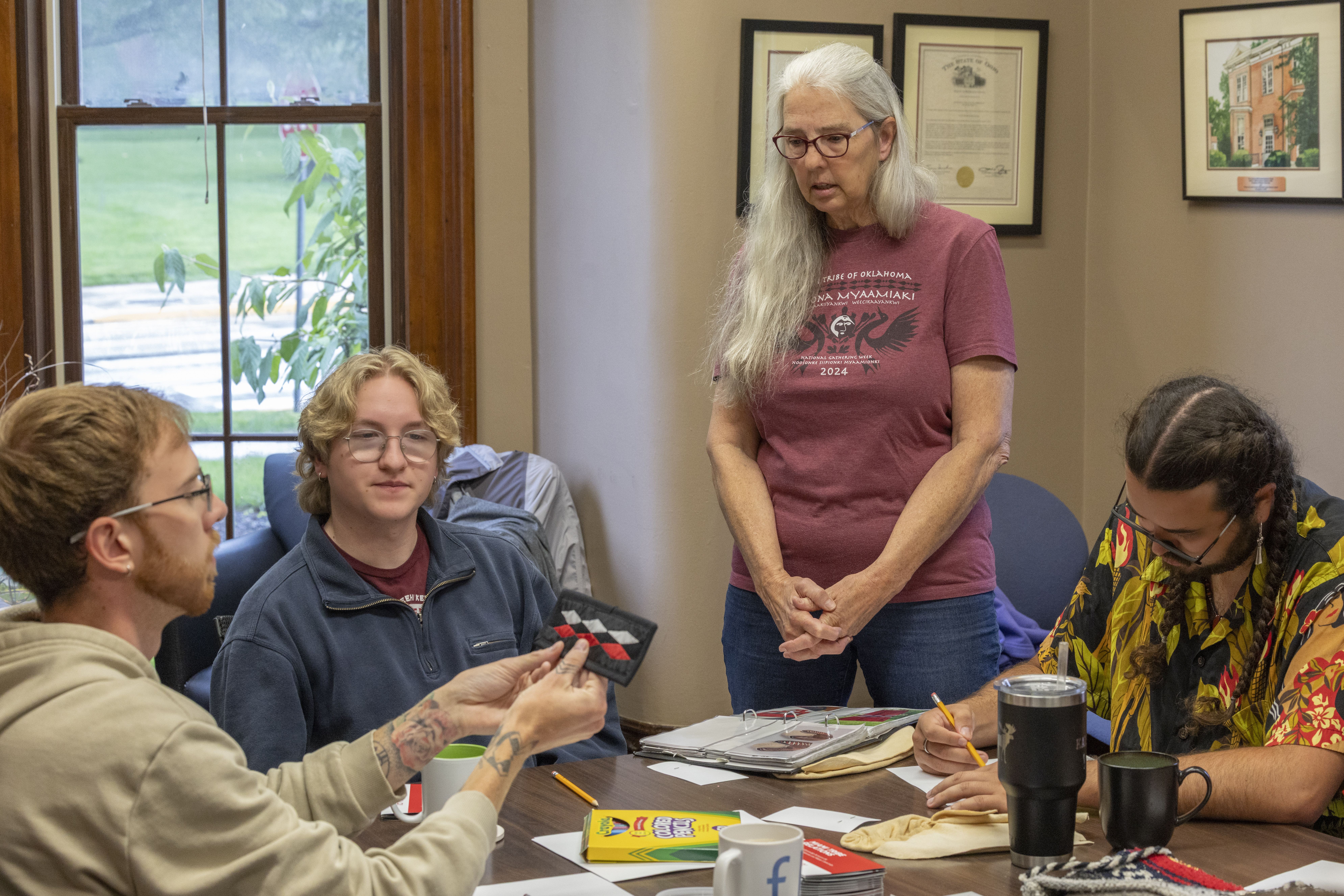 Learning Myaamia Ribbonwork