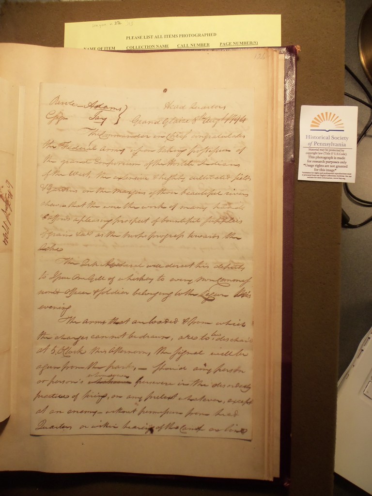 Anthony Wayne’s papers