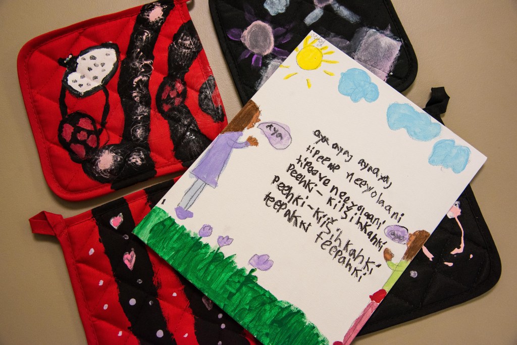 Youth art project with language