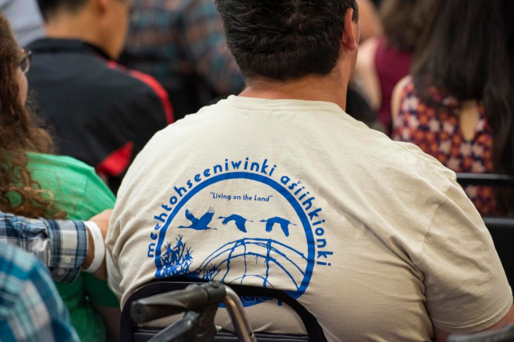 T-shirt given to Myaamia community members