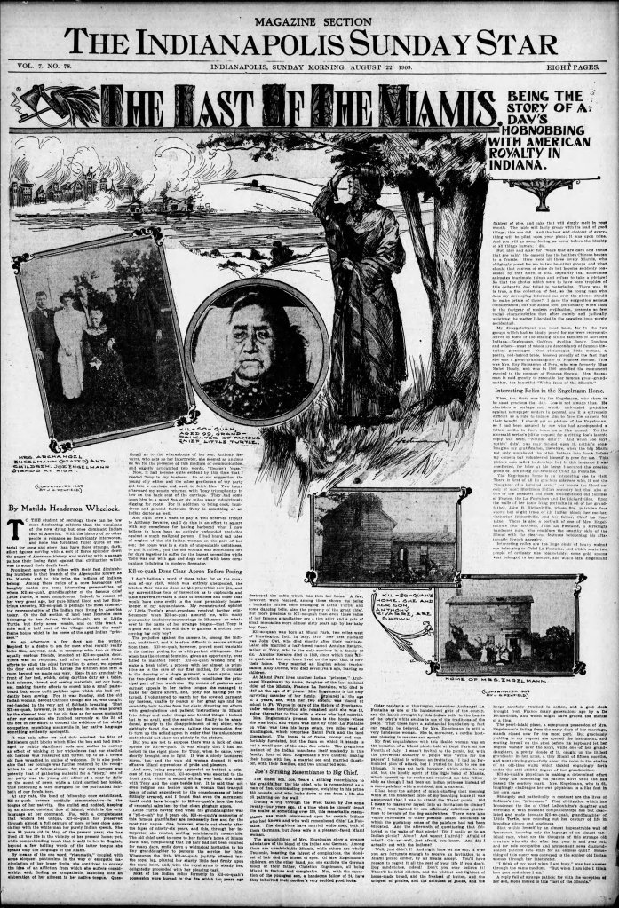 Indianapolis Sunday Newspaper Spread, 1909. 