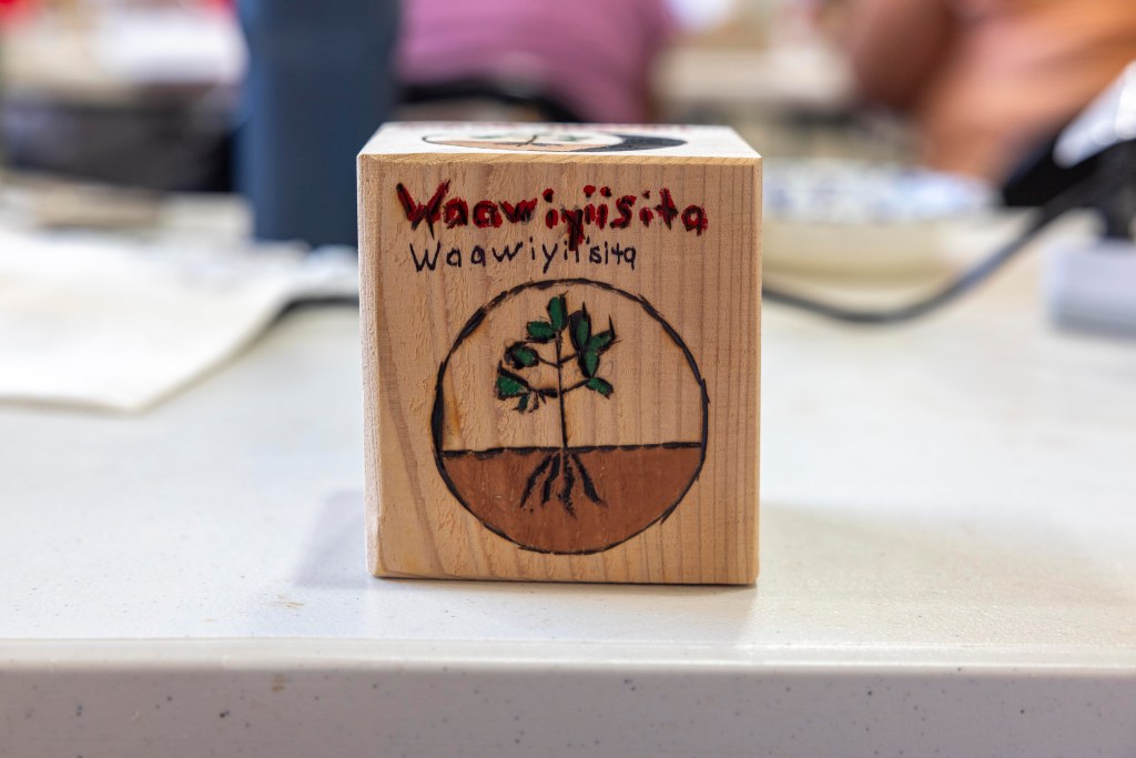 wood burning cedar block