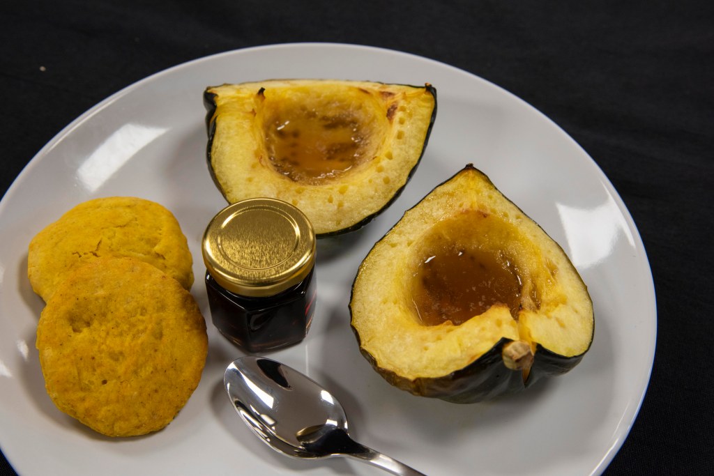 Acorn squash with maple glaze